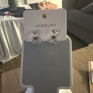 SOLD!!! Clear Bear Earrings